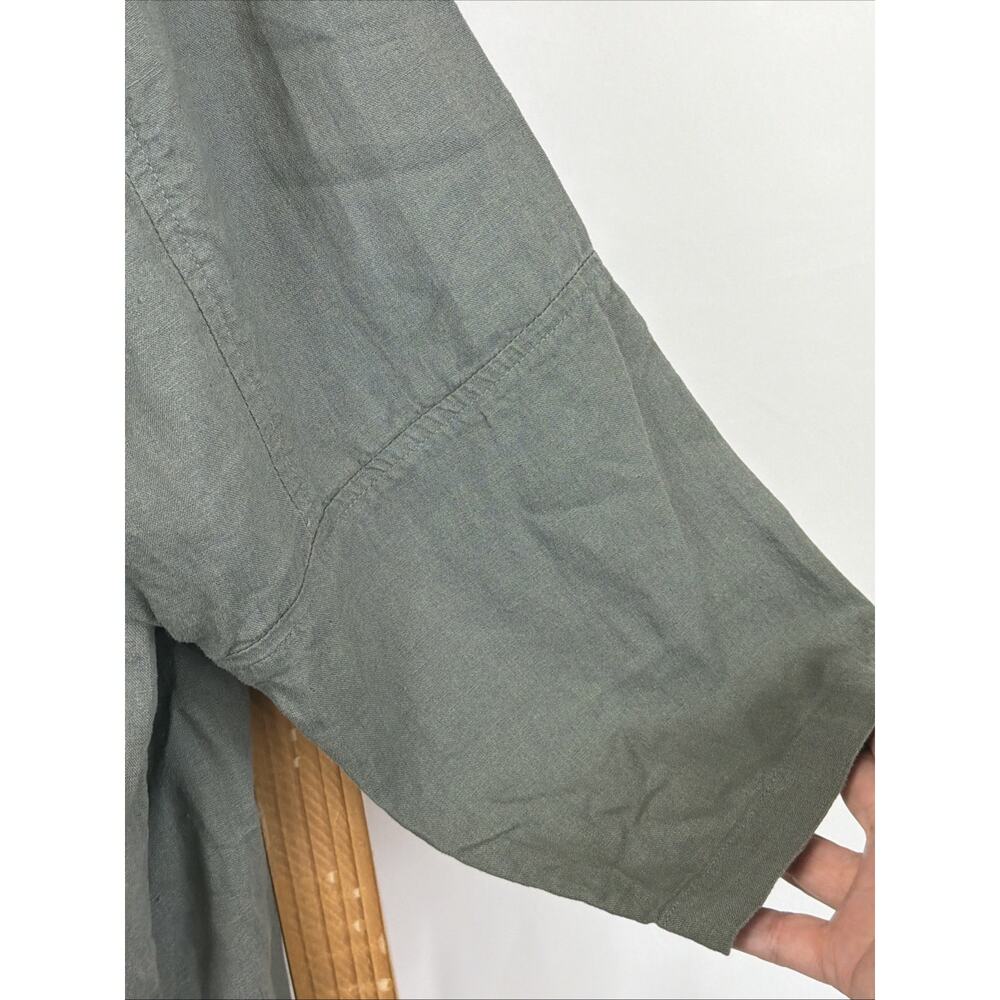 NWT Soya Concept Green Lightweight Button Up Jacket XL Long Sleeve Boho Shacket - Picture 8 of 12